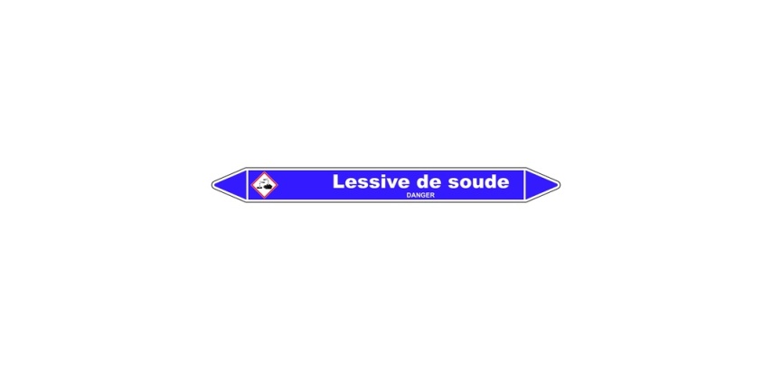 Marqueur - Tuyauterie Lessive de Soude - Vinyle Laminé