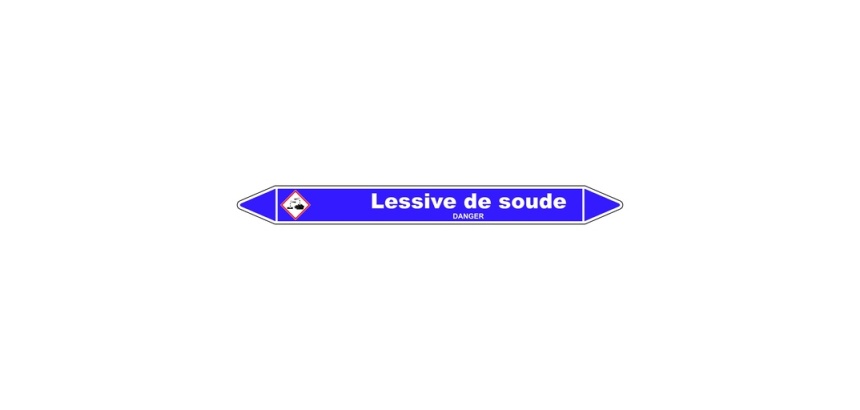 Marqueur - Tuyauterie Lessive de Soude - Vinyle Laminé