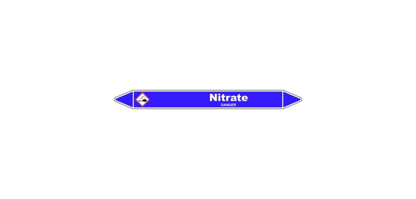 Marqueur de Tuyauterie - Nitrate - NFX 08-105 - Vinyle Laminé