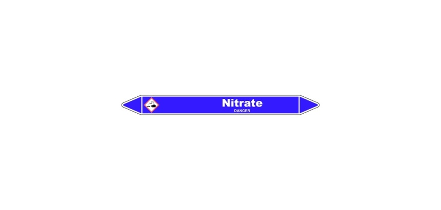 Marqueur de Tuyauterie - Nitrate - NFX 08-105 - Vinyle Laminé