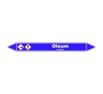 Marqueur de tuyauterie Oleum en vinyle laminé - NF X 08-105
