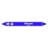 Marqueur de Tuyauterie - Oleum - NFX 08-105 - Vinyle Laminé 150 x 12 mm