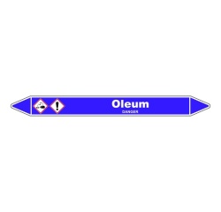 Marqueur de tuyauterie Oleum en vinyle laminé - NF X 08-105