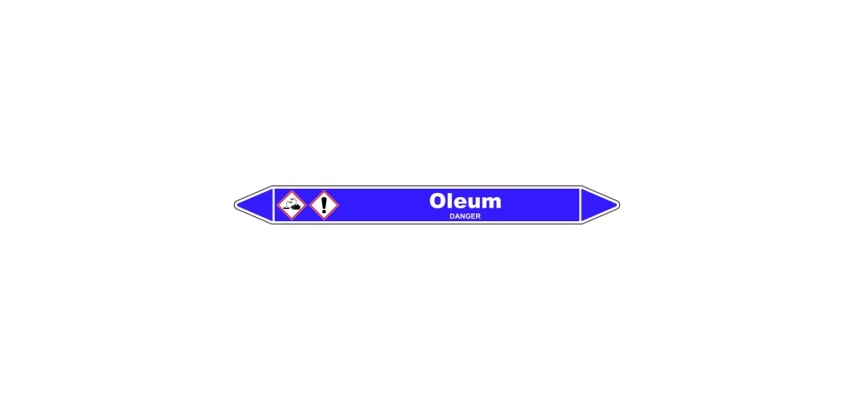 Marqueur de tuyauterie Oleum en vinyle laminé - NF X 08-105
