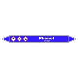 Marqueur de Tuyauterie - Phénol - NFX 08-105 - Vinyle Laminé 150 x 12 mm