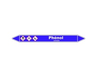 Marqueur de Tuyauterie - Phénol - NFX 08-105 - Vinyle Laminé 150 x 12 mm