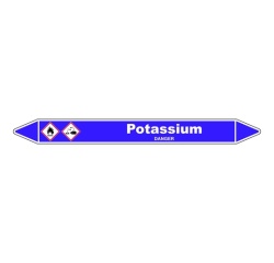 Marqueur de Tuyauterie - Potassium - NFX 08-105 - Vinyle Laminé