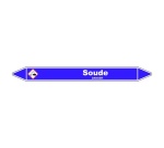 Marqueur de Tuyauterie - Soude - NFX 08-105 - Vinyle Laminé
