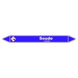 Marqueur de Tuyauterie - Soude - NFX 08-105 - Vinyle Laminé 150 x 12 mm