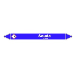 Marqueur de Tuyauterie - Soude - NFX 08-105 - Vinyle Laminé
