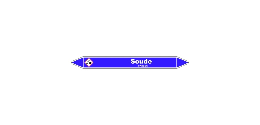 Marqueur de Tuyauterie - Soude - NFX 08-105 - Vinyle Laminé