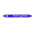 Marqueur tuyauterie - Soude caustique - Vinyle laminé - NFX 08-105