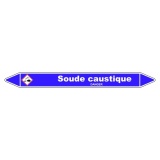 Marqueur tuyauterie - Soude caustique - Vinyle laminé - NFX 08-105 150 x 12 mm