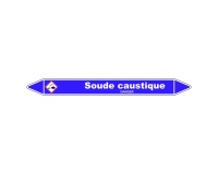 Marqueur tuyauterie - Soude caustique - Vinyle laminé - NFX 08-105