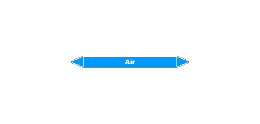 Marqueur tuyauterie Air – Vinyle laminé NF X 08-105