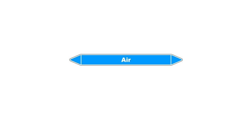 Marqueur de Tuyauterie - Air - NFX 08-105 - Vinyle laminé