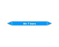 Marqueur de Tuyauterie - Air 7 bars - en Vinyle Laminé 150 x 12 mm