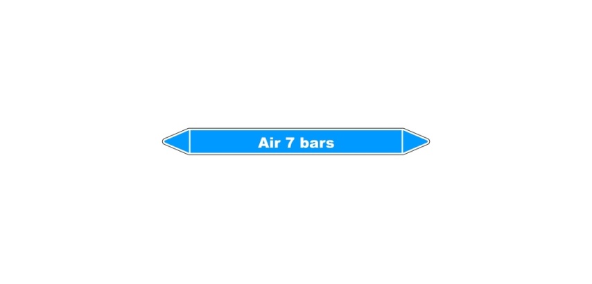 Marqueur tuyauterie Air 7 bars – Vinyle NF X 08-105