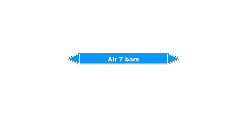 Marqueur de Tuyauterie - Air 7 bars - en Vinyle Laminé
