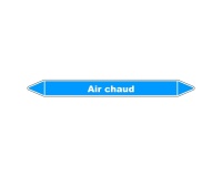 Marqueur de Tuyauterie - Air Chaud - NFX 08-105 - Vinyle Laminé 150 x 12 mm