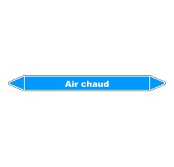 Marqueur tuyauterie Air chaud – Vinyle NF X 08-105