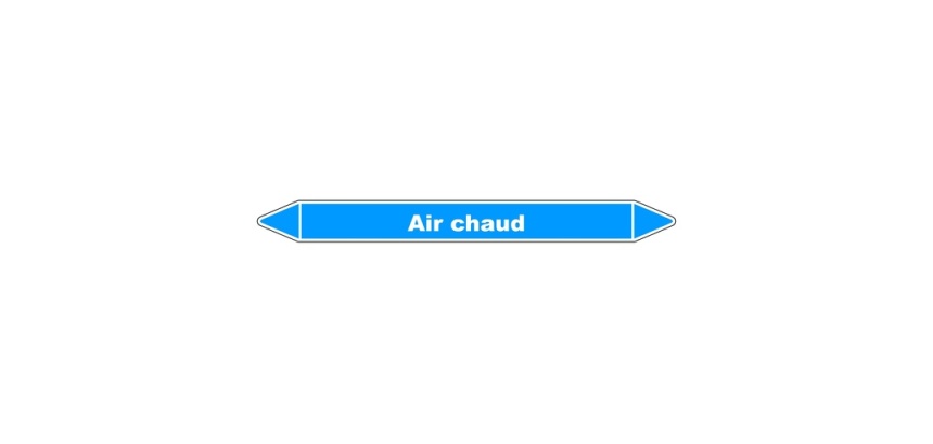 Marqueur de Tuyauterie - Air Chaud - NFX 08-105 - Vinyle Laminé