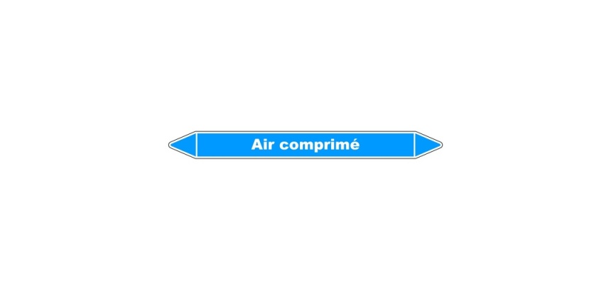 Étiquette tuyauterie - Air comprimé - Vinyle laminé  - NFX 08-105