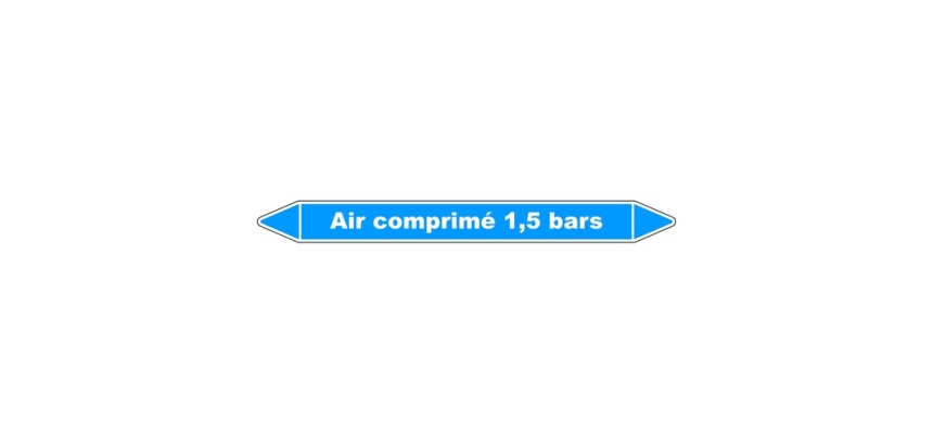 Marqueur de Tuyauterie - Air Comprimé 1,5 Bars - Vinyle Laminé