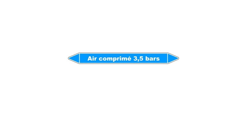 Marqueur Tuyauterie - Air Comprimé 3,5 Bars - Vinyle Laminé
