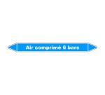 Marqueur tuyauterie - Air comprimé 6 bars - Vinyle laminé