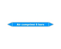 Marqueur tuyauterie - Air comprimé 6 bars - Vinyle laminé