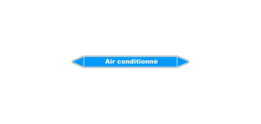 Marqueur tuyauterie Climatisation – Vinyle NF X 08-105
