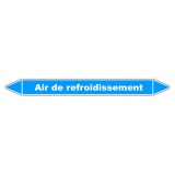 Marqueur Tuyauterie - Air refroidissement - Vinyle Laminé 150 x 12 mm