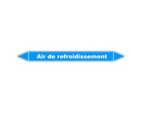 Marqueur Tuyauterie - Air refroidissement - Vinyle Laminé 150 x 12 mm