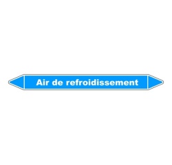 Marqueur Tuyauterie - Air refroidissement - Vinyle Laminé