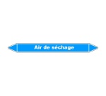Marqueur tuyauterie - Air de séchage - Vinyle laminé - NFX 08-105