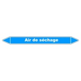 Marqueur tuyauterie - Air de séchage - Vinyle laminé - NFX 08-105 150 x 12 mm