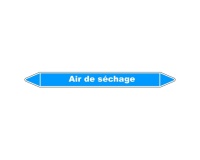 Marqueur tuyauterie - Air de séchage - Vinyle laminé - NFX 08-105 150 x 12 mm