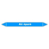 Marqueur de Tuyauterie - Air épuré - en Vinyle Laminé - NFX 08-105 150 x 12 mm