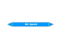 Marqueur de Tuyauterie - Air épuré - en Vinyle Laminé - NFX 08-105 150 x 12 mm