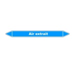 Marqueur de Tuyauterie - Air extrait - NFX 08-105 - Vinyle Laminé