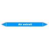 Marqueur de Tuyauterie - Air extrait - NFX 08-105 - Vinyle Laminé 150 x 12 mm