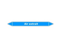 Marqueur de Tuyauterie - Air extrait - NFX 08-105 - Vinyle Laminé 150 x 12 mm