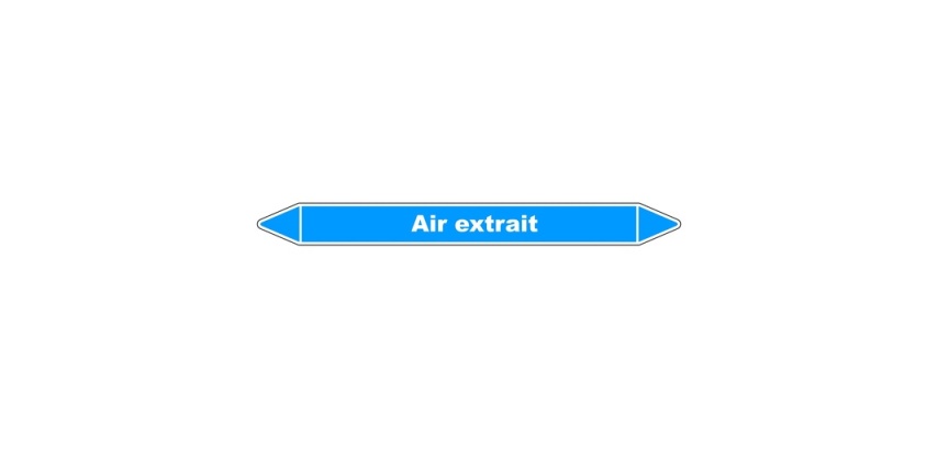 Marqueur tuyauterie Air extrait – Vinyle NF X 08-105
