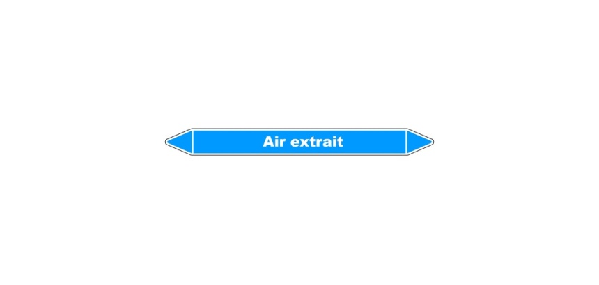 Marqueur de Tuyauterie - Air extrait - NFX 08-105 - Vinyle Laminé