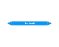 Marqueur de Tuyauterie - Air froid - NFX 08-105 - Vinyle Laminé 150 x 12 mm