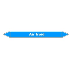 Marqueur tuyauterie Air froid – Vinyle NF X 08-105