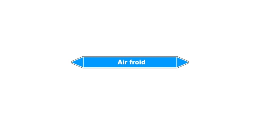 Marqueur tuyauterie Air froid – Vinyle NF X 08-105