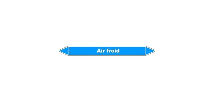 Marqueur de Tuyauterie - Air froid - NFX 08-105 - Vinyle Laminé