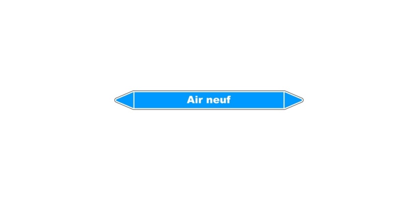 Marqueur tuyauterie Air neuf – Vinyle NF X 08-105